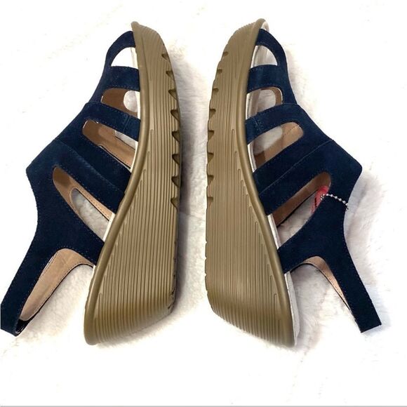 COPY - Skechers Womens Suede Parallel Peep Toe Slingback Wedge Stylin Light Blu… - Picture 3 of 4
